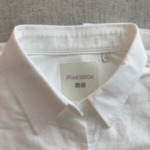 JW Anderson Oxford Boxy Cropped Button Down Shirt